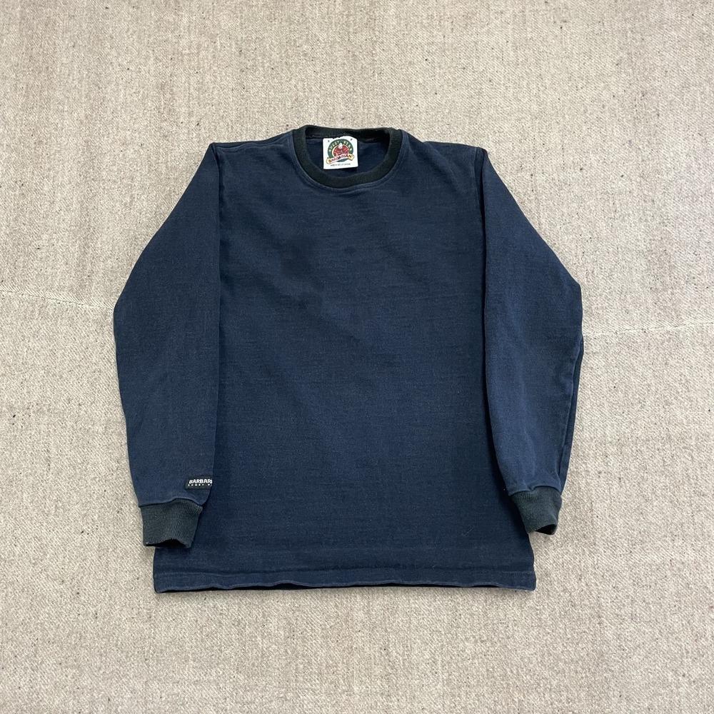 Vintage Blank Pullover Sweatshirt Men Small Blue 1990s Barbarian